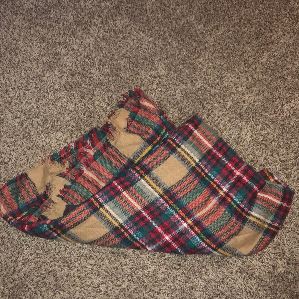 Large Plaid Blanket Scarf